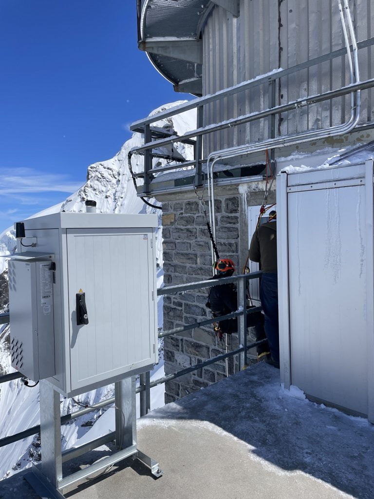 The device being installed